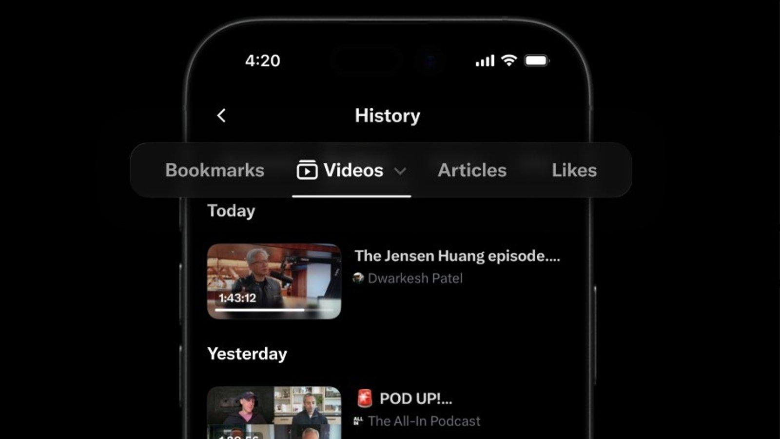 X estrena un historial privado para recuperar publicaciones