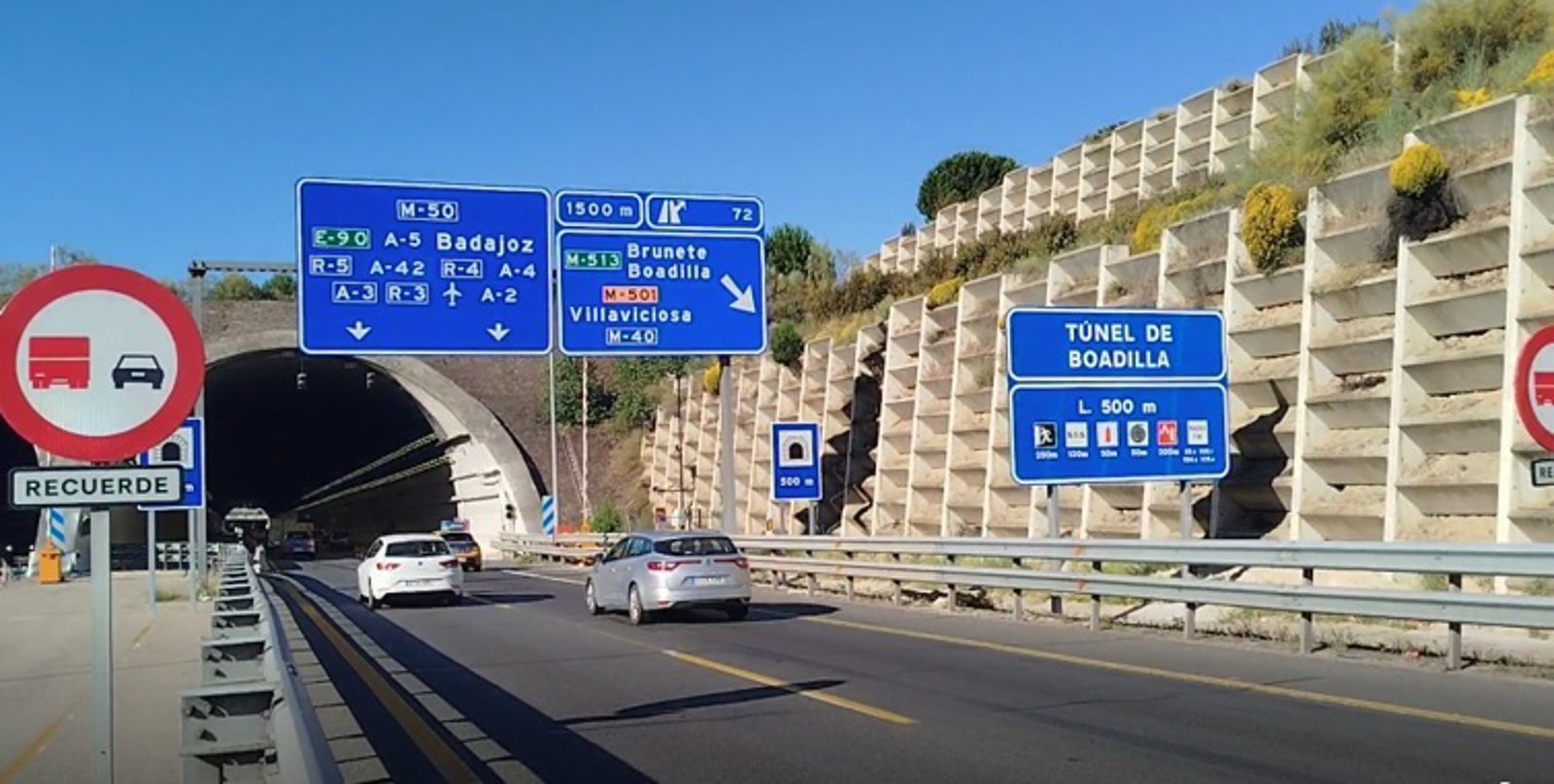 Finalizan las obras en los túneles de la M-50 en Boadilla
