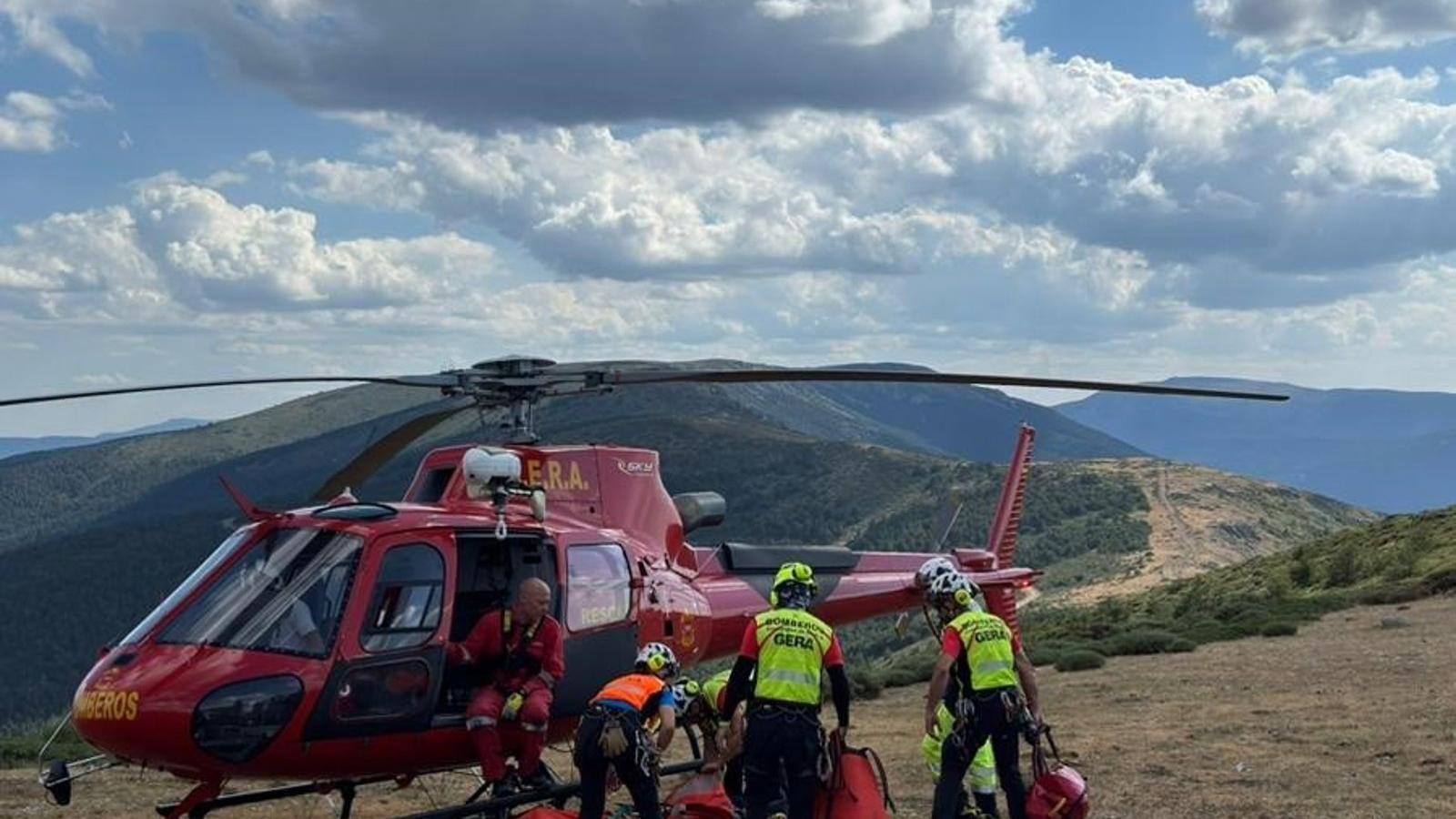 Herido potencialmente grave un hombre de 69 años tras sufrir un accidente de parapente en Villavieja del Lozoya