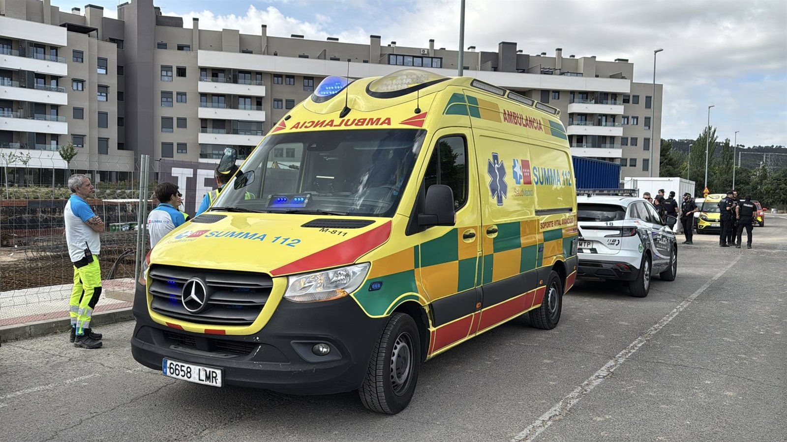 Muere un trabajador aplastado por una grúa en unas obras en Alcalá de Henares