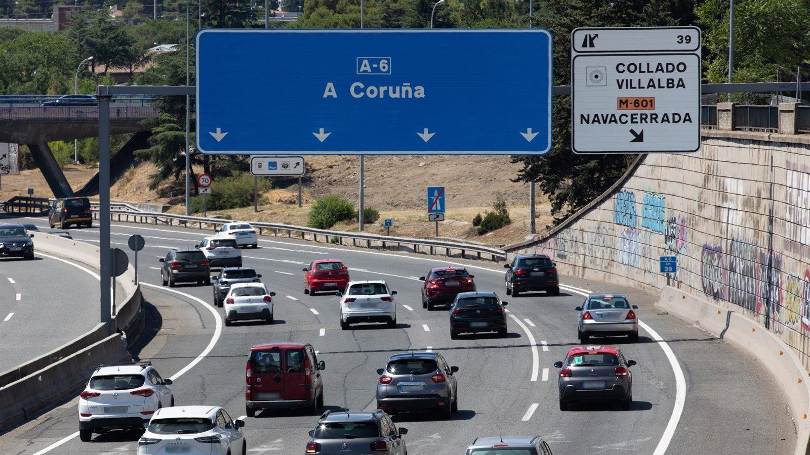 Retenciones en la A-1, A-2, A-3, A-4, A-5 y A-6 en Madrid