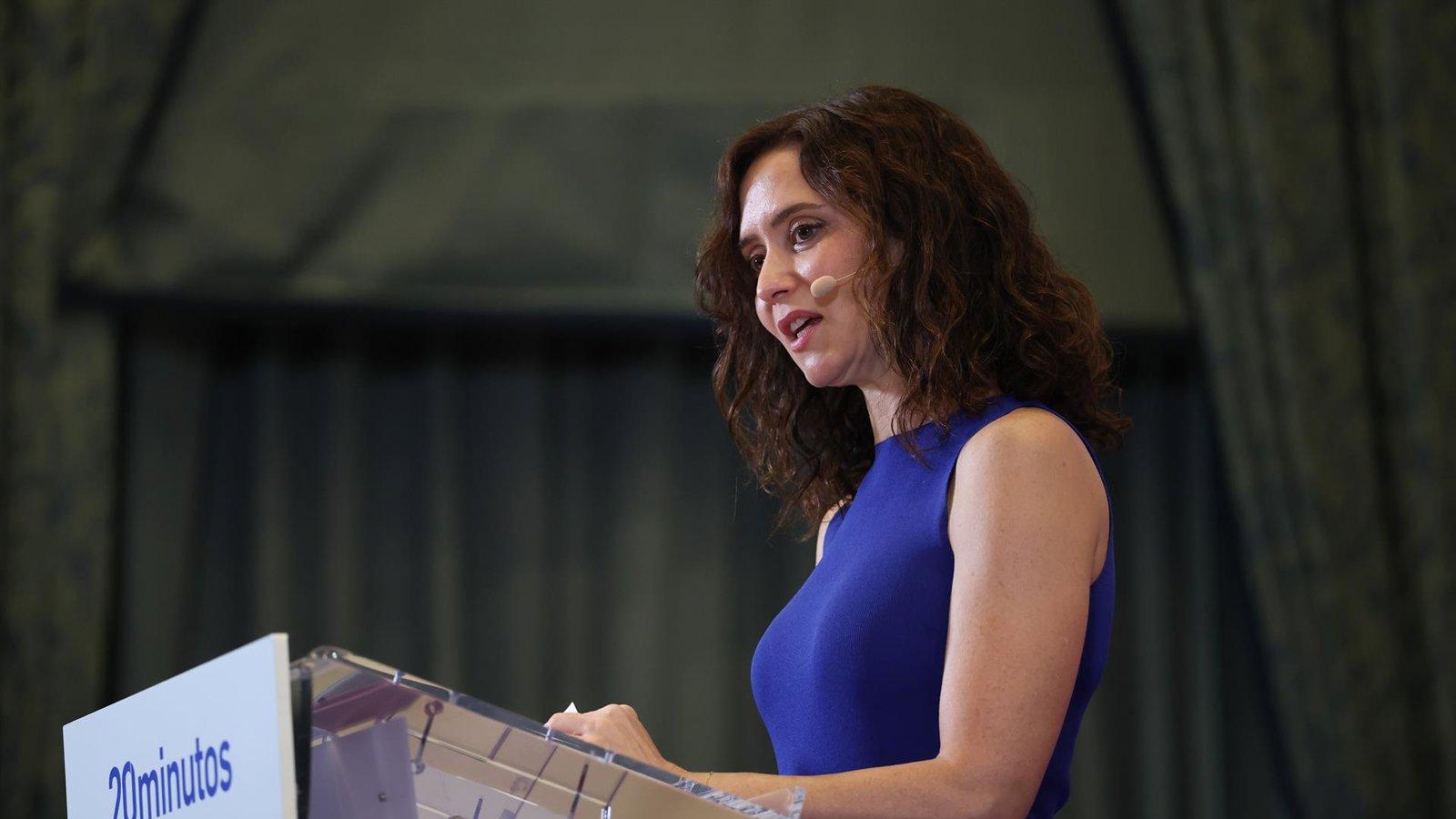 Ayuso critica la "falta de apoyo" del Gobierno al Gran Premio de Fórmula 1