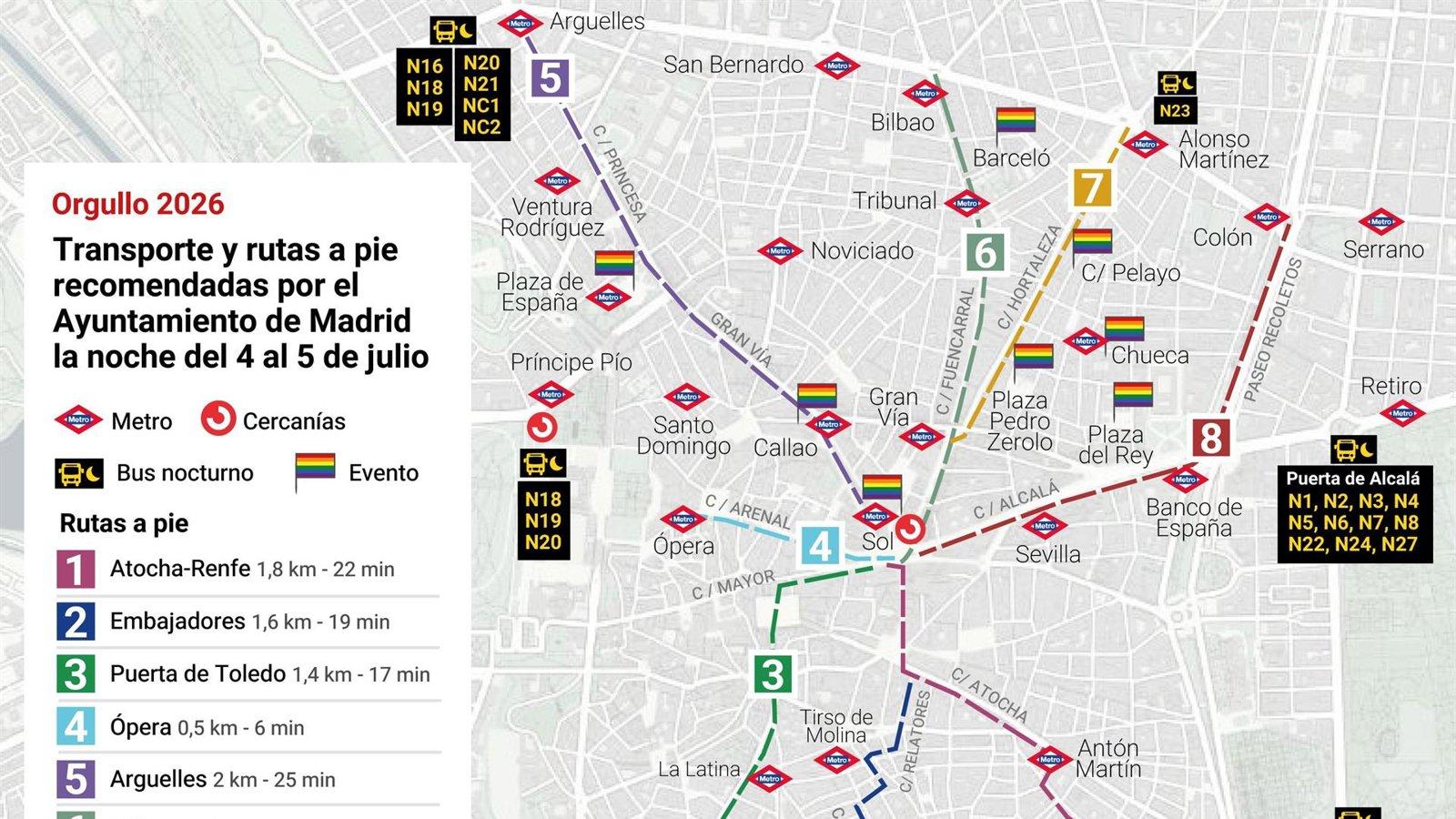 Cortes de tráfico y refuerzos en transporte por la manifestación del MADO