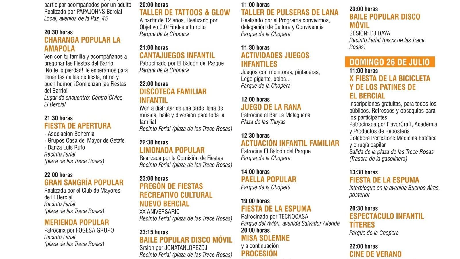 El Bercial de Getafe celebra sus fiestas con actividades familiares