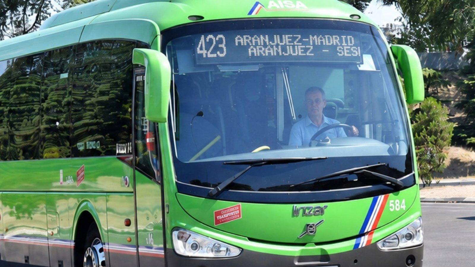 Más autobuses entre Madrid y Aranjuez en el mes de agosto