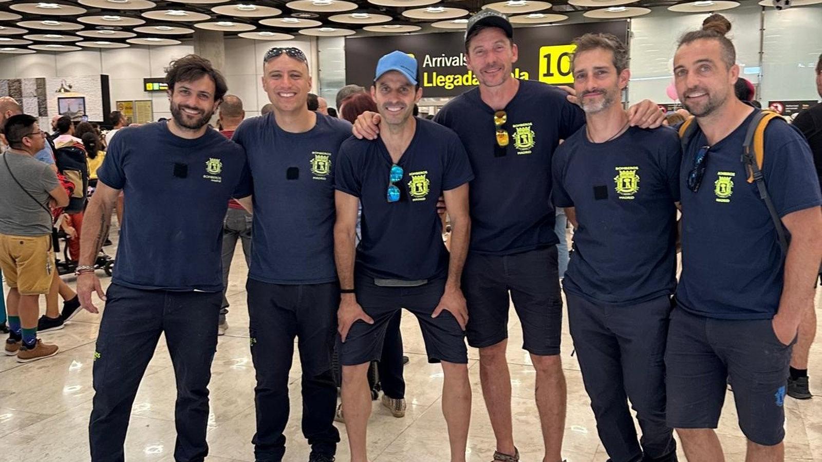 Regresan a Madrid seis bomberos tras misión humanitaria en Venezuela