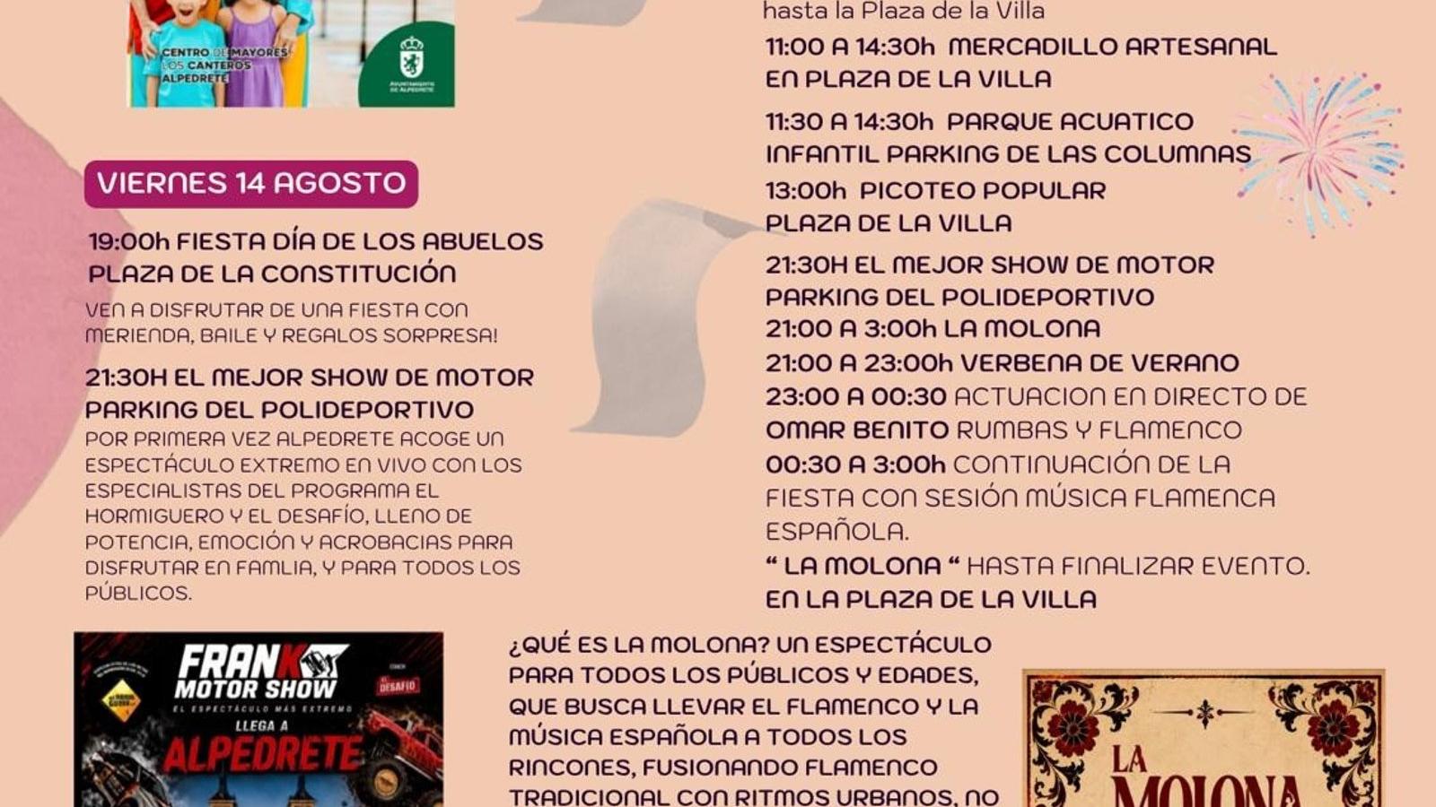 Alpedrete programa tres días de celebración del 14 al 16 de agosto Alpedrete programa tres días de celebración del 14 al 16 de agosto