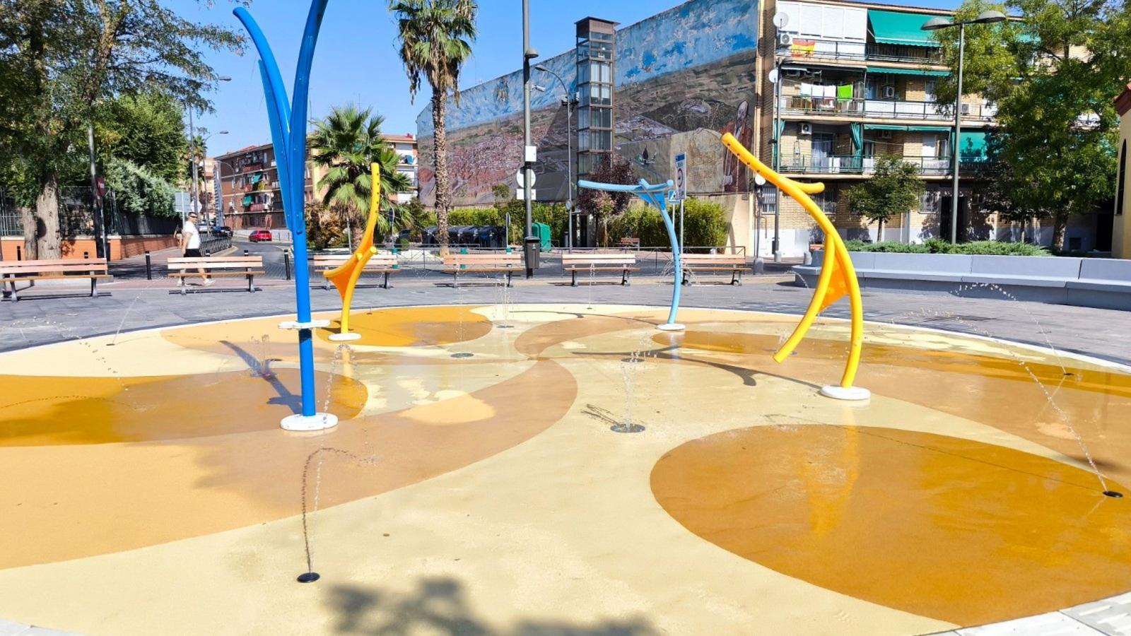 Getafe inaugura una fuente infantil en el Parque de San Isidro Getafe inaugura una fuente infantil en el Parque de San Isidro