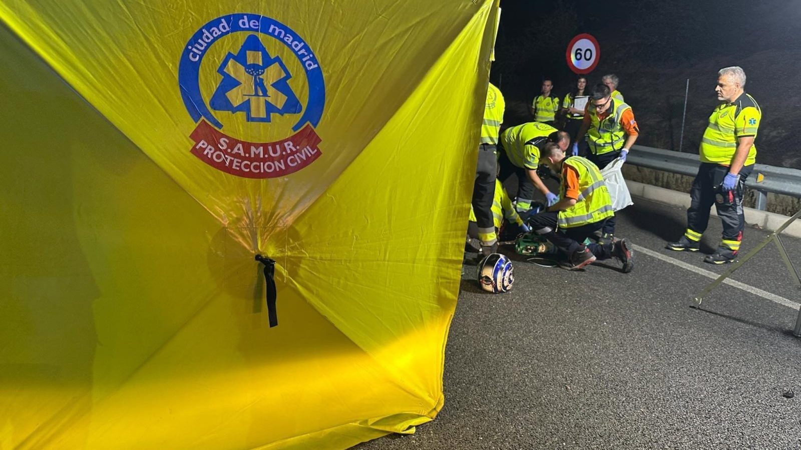 Un motorista muere tras un accidente en el kilómetro 23 de la M-45 Un motorista muere tras un accidente en el kilómetro 23 de la M-45