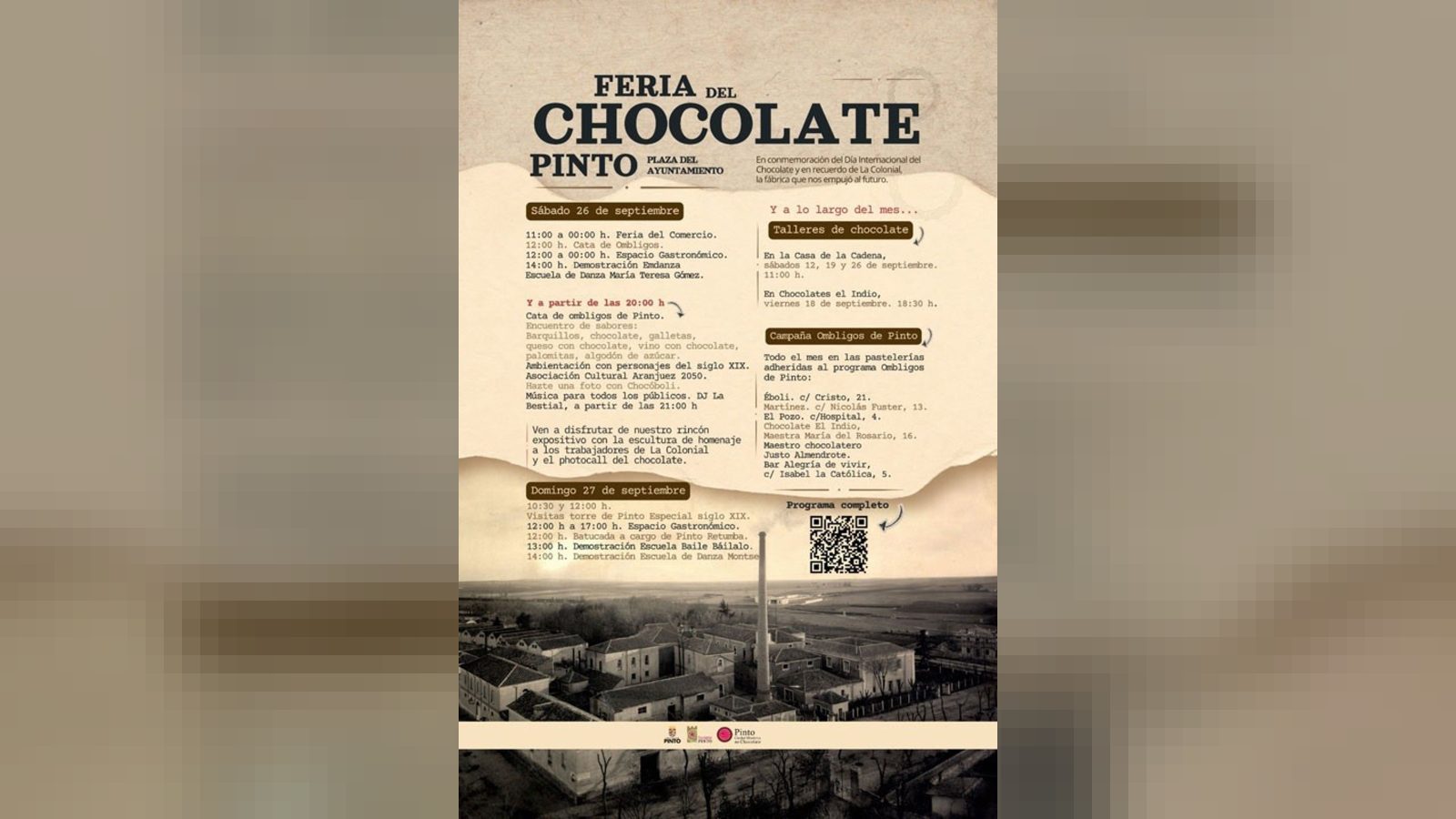 Pinto celebra su Feria del Chocolate los días 26 y 27 de septiembre 
