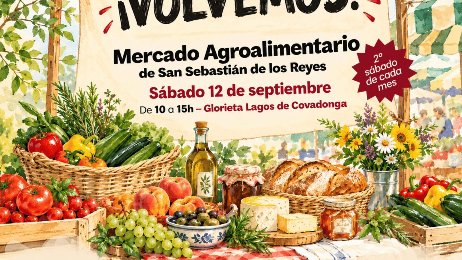 San Sebastián de los Reyes recupera este sábado su Mercado Agroalimentario San Sebastián de los Reyes recupera este sábado su Mercado Agroalimentario