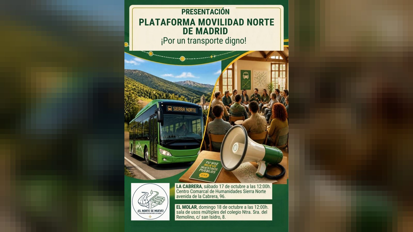 La Plataforma por la Movilidad de la Sierra Norte exige más autobuses, Cercanías y el desdoblamiento de la A-1 La Plataforma por la Movilidad de la Sierra Norte exige más autobuses, Cercanías y el desdoblamiento de la A-1