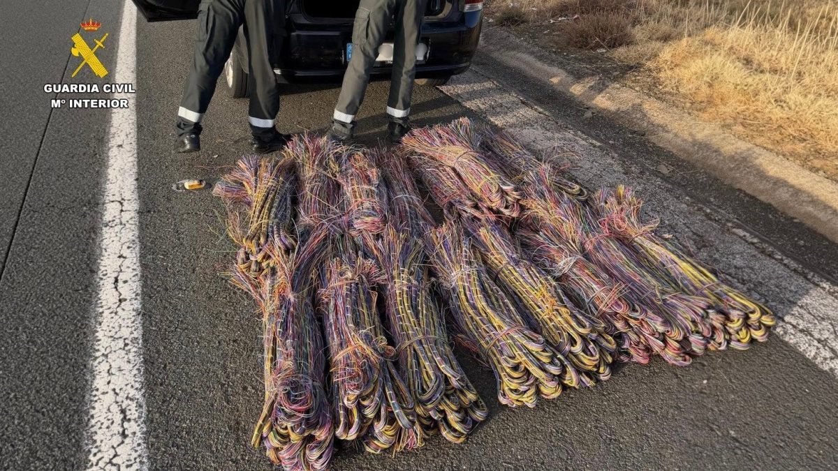 Intervienen 13.695 kilos de cable en Alcobendas y Fuente el Saz