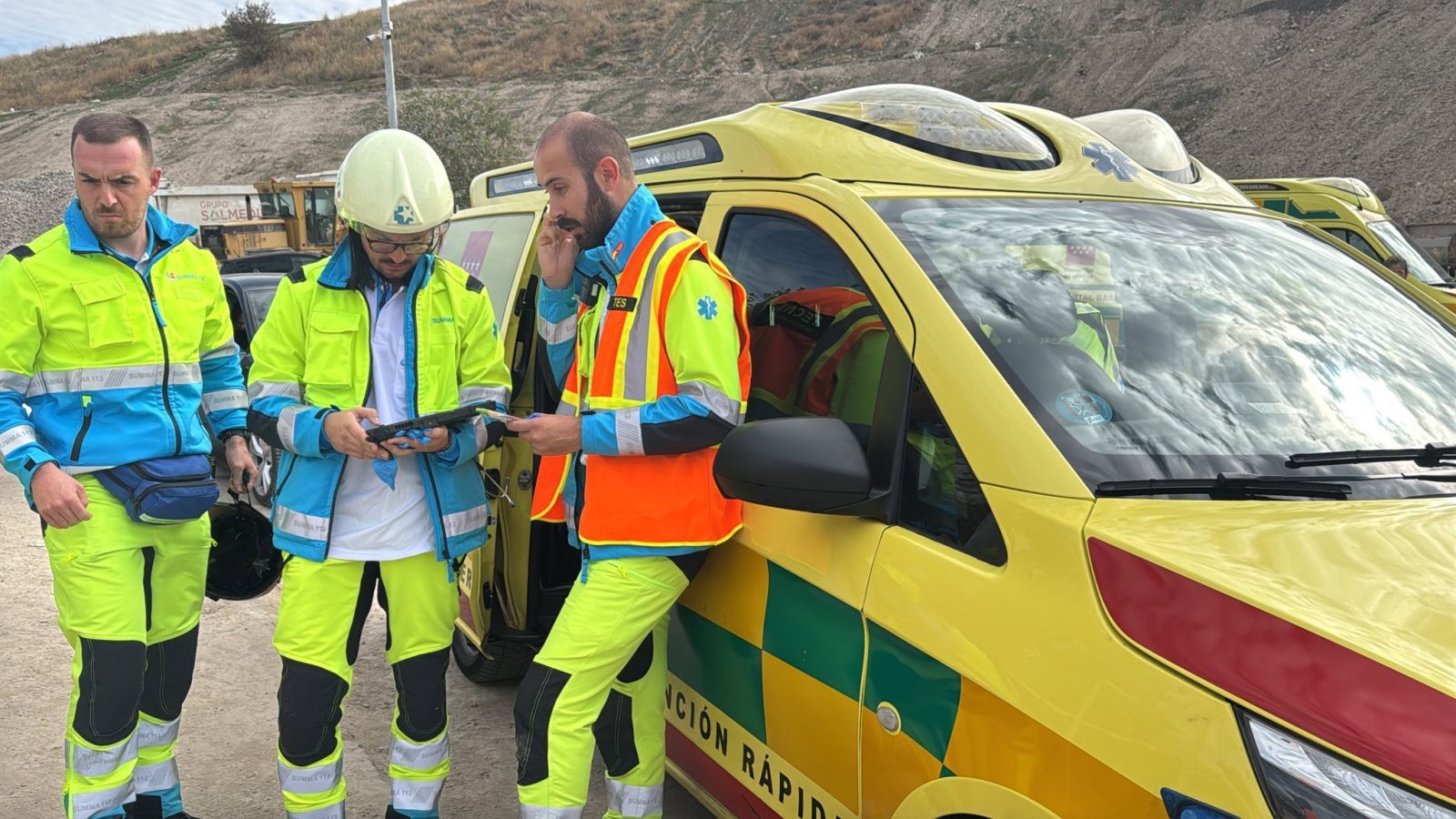 Fallece un trabajador aplastado por una retroexcavadora en Villa de Vallecas