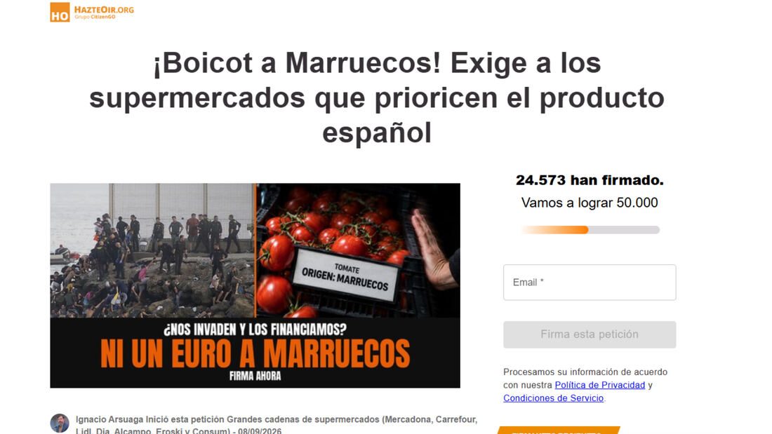 Hazte Oír pide boicot de productos marroquíes en supermercados