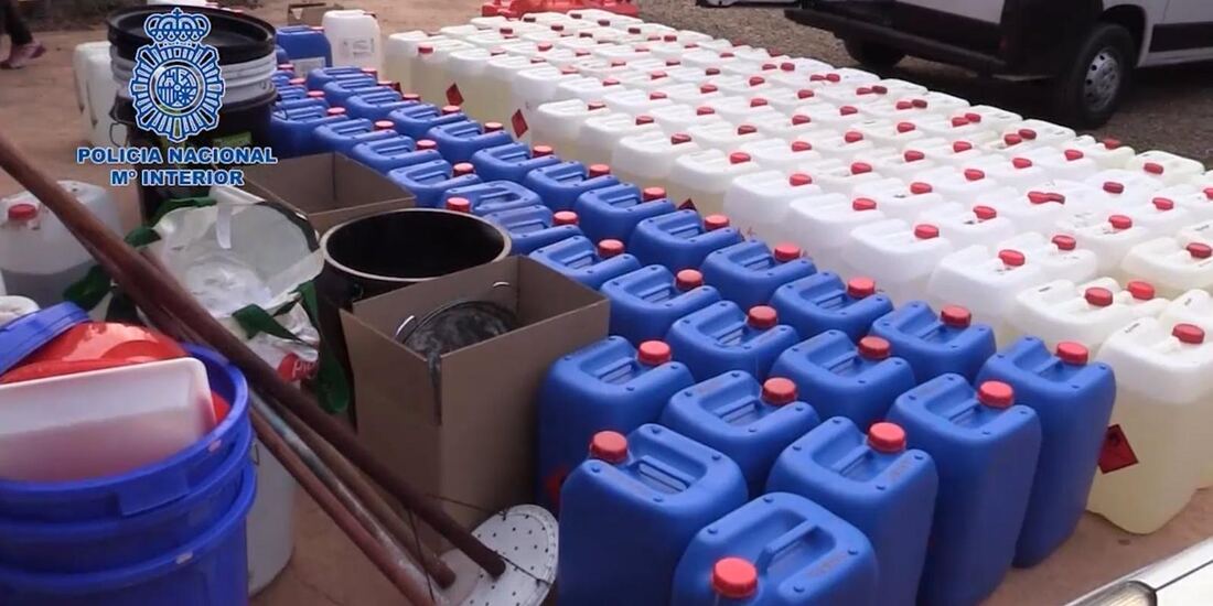 Desmantelado un laboratorio clandestino capaz de producir 650 kg de cocaína al mes en San Martín de la Vega