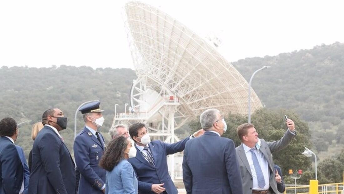 El Rey inaugura una nueva antena de la NASA en Robledo de Chavela