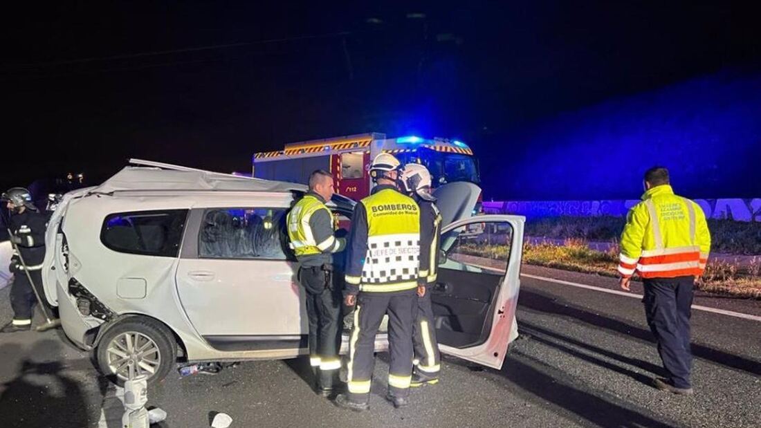 Trasladada al Hospital La Paz una mujer con policontusiones tras un accidente de tráfico en El Molar