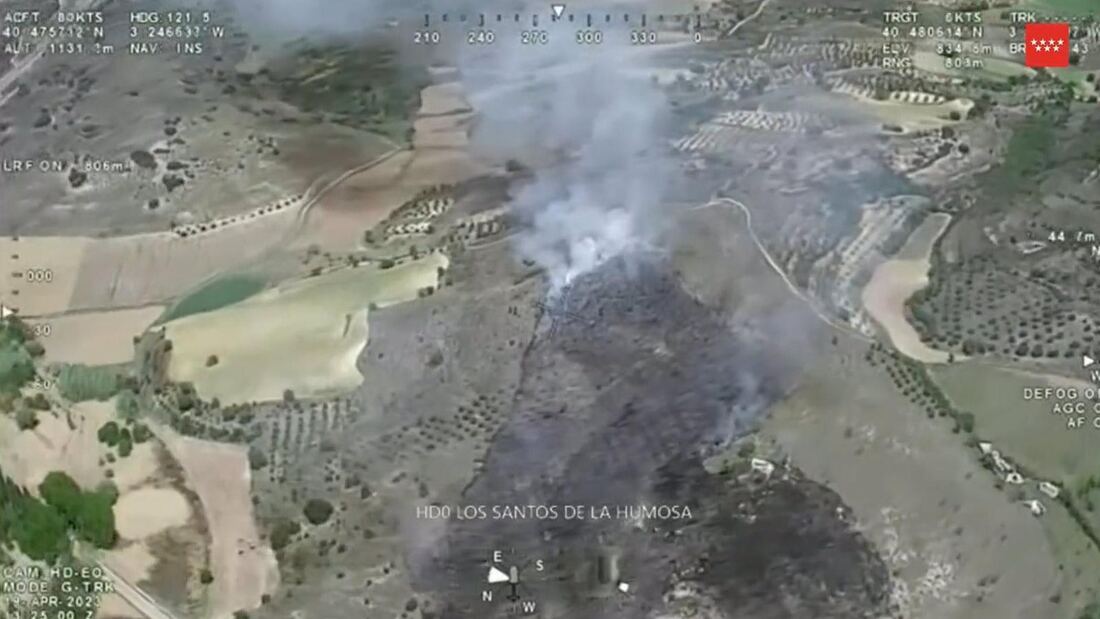Arden siete hectáreas de monte bajo, matorral y pasto en un incendio forestal en Santorcaz