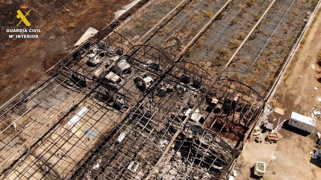  Detenido un hombre por provocar un incendio forestal en un desguace clandestino en Talamanca y huir sin avisar