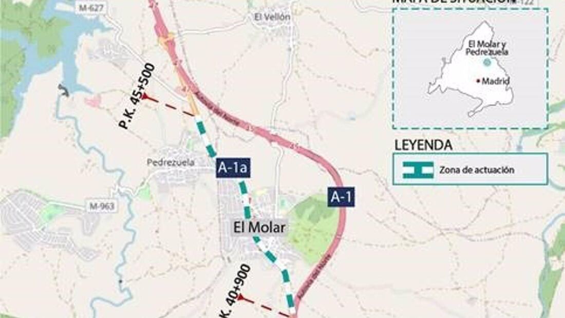 Aprobado el proyecto de trazado del acondicionamiento urbano la antigua A-1 a su paso por El Molar y Predrezuela