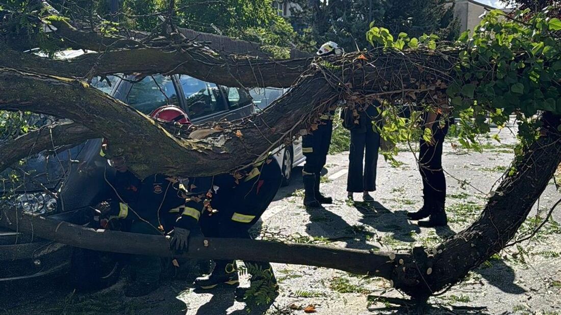 Los bomberos realizan varias intervenciones por problemas relacionados con el viento