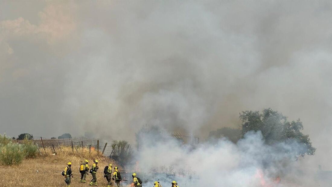 Controlado el incendio que afectó a 15 hectáreas de pasto en Aranjuez