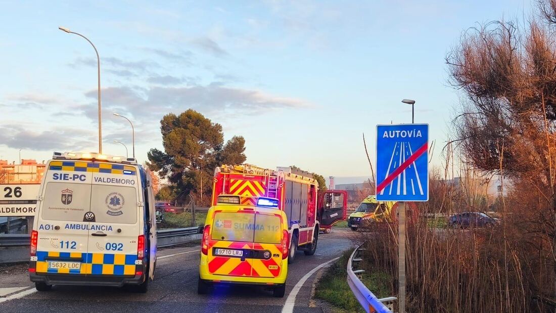 Muere un hombre de 45 años tras salirse su vehículo de la carretera y volcar en Valdemoro