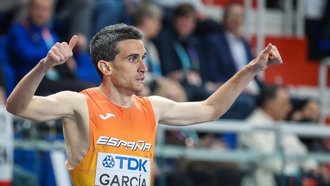 Mariano García, campeón del mundo de 1.500 en pista cubierta y primer oro para España