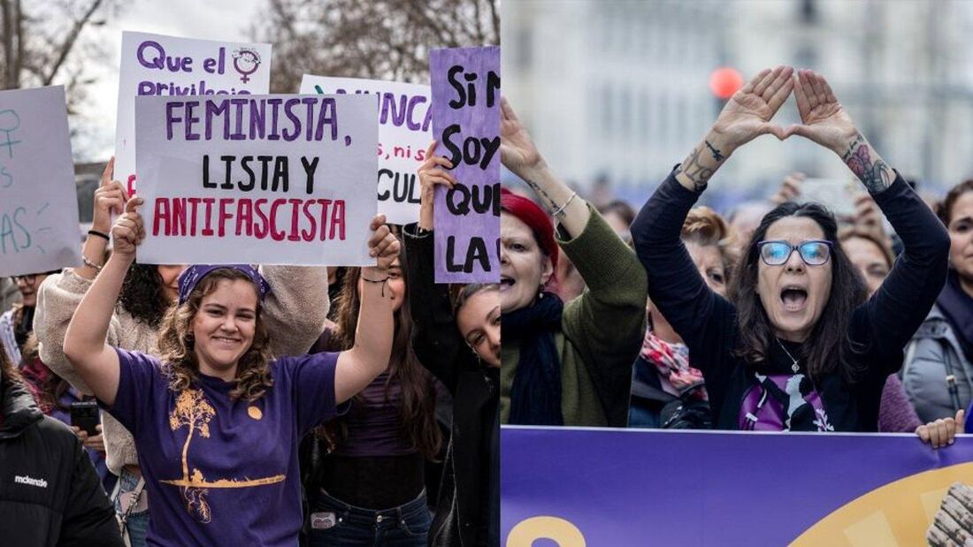 El 8M vuelve a marchar dividido en Madrid con dos manifestaciones simultáneas