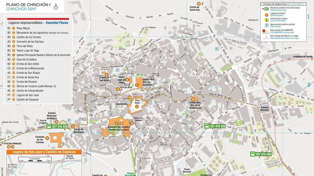 Madrid lanza un plano turístico de Chinchón con rutas y transporte