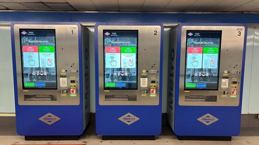 Metro instala 200 nuevas máquinas de tarjetas en Madrid