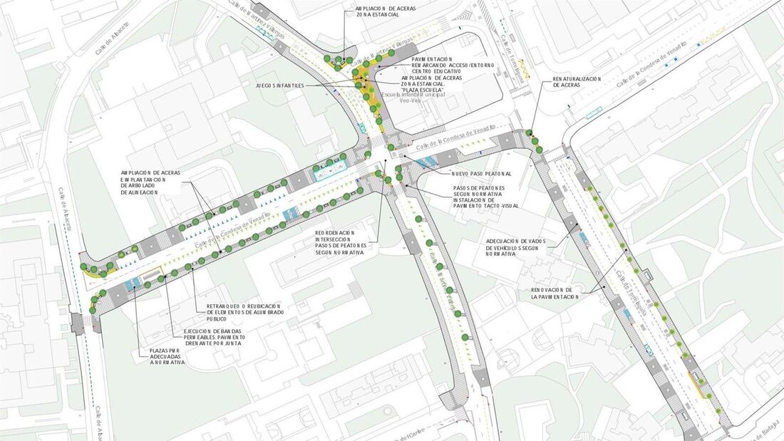 Madrid remodela una intersección de Ciudad Lineal por 1,1 millones