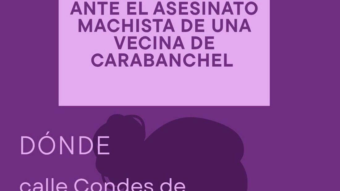 Carabanchel se concentra este domingo para condenar el presunto crimen machista