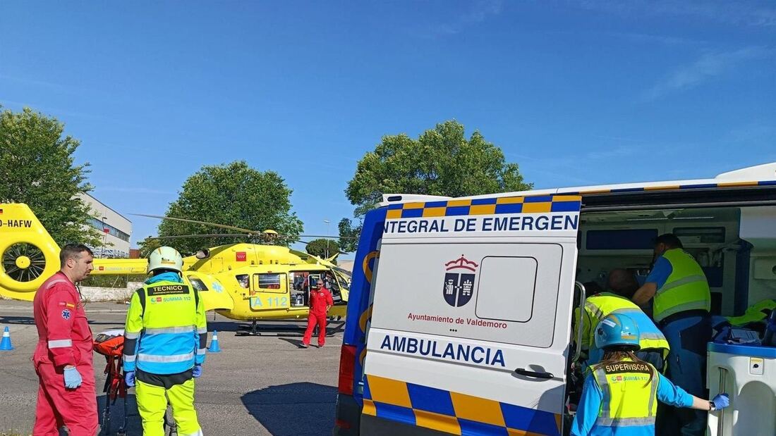 Trasladan en helicóptero al 12 de Octubre a un menor atropellado en Valdemoro