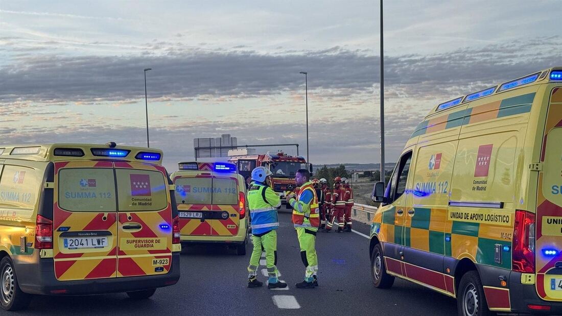 Dos muertos y tres heridos graves tras un choque frontal en la M-410 en Humanes