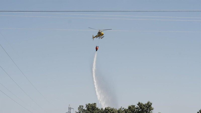 La UME activa por incendio forestal en Almorox