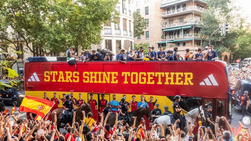 La selección española celebra la segunda estrella en Madrid