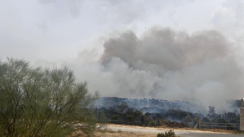 Incendio sin controlar entre Buitrago, Mangirón y Cinco Villas