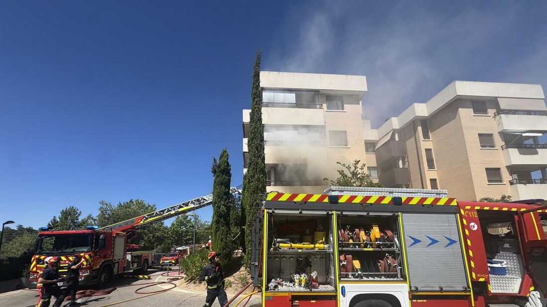 Sin heridos ni intoxicados tras un incendio en Pozuelo de Alarcón