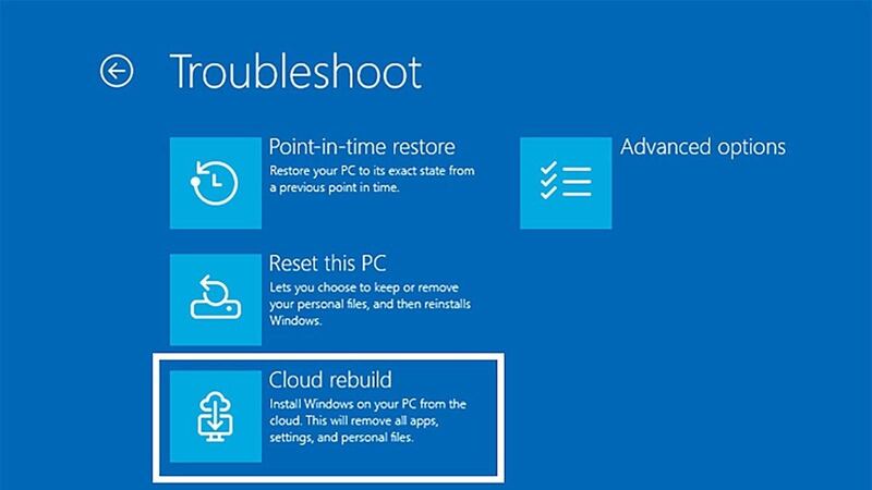 Microsoft permitirá reinstalar Windows 11 desde la nube