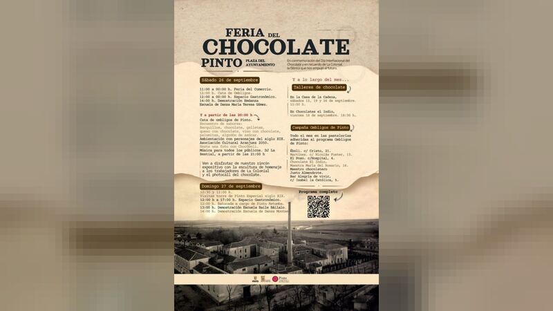 Pinto celebra su Feria del Chocolate los días 26 y 27 de septiembre 