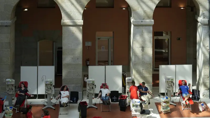 Marat&oacute;n de donaci&oacute;n de sangre en La Real Casa de Correos