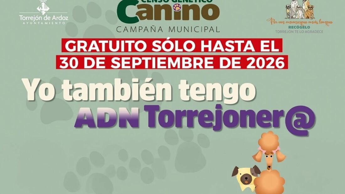 Torrejón prorrogará el registro gratuito de ADN canino