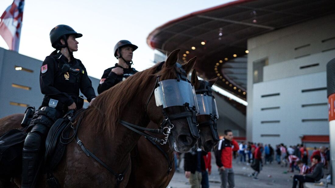 El Atlético refuerza la seguridad para recibir al Manchester