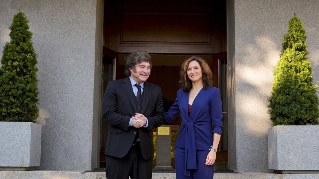 La ley de nietos centra parte de la reunión de Ayuso y Milei