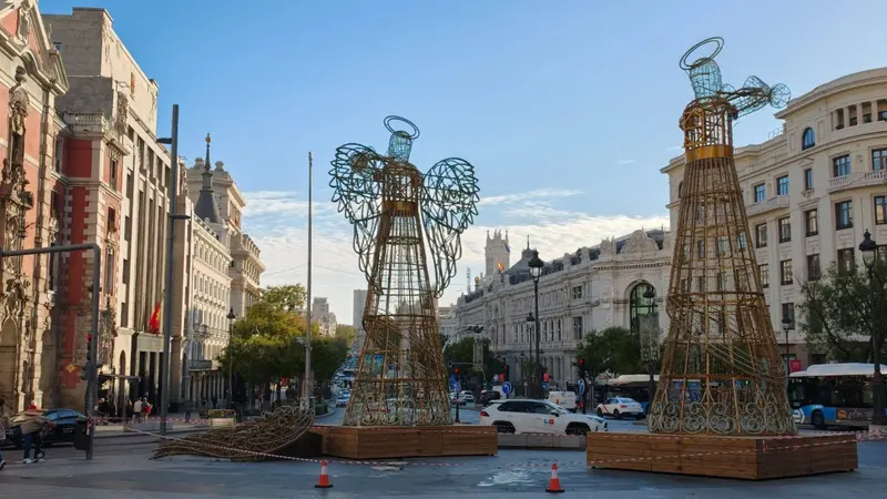 Tres &aacute;ngeles gigantes de diez metros iluminar&aacute;n la Gran V&iacute;a en Navidad