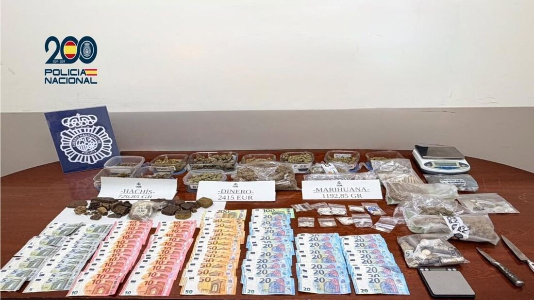La Policía desmonta un fumadero en Tetuán y detiene a un hombre con casi dos kilos de droga