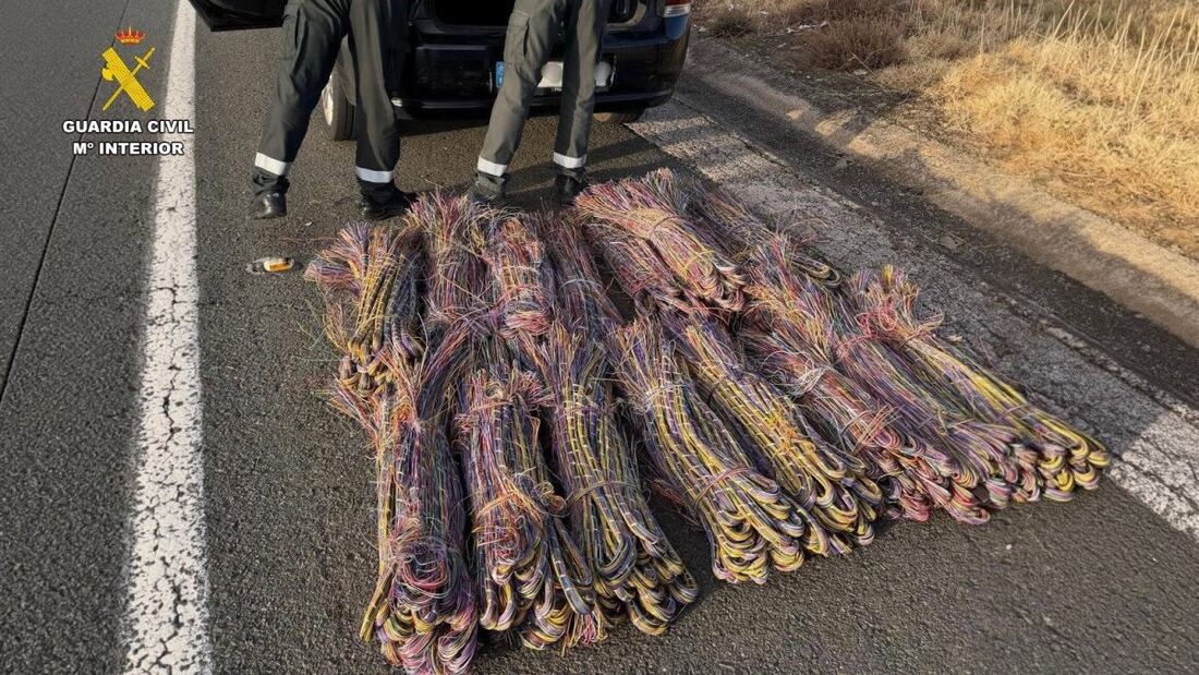 Intervienen 13.695 kilos de cable en Alcobendas y Fuente el Saz