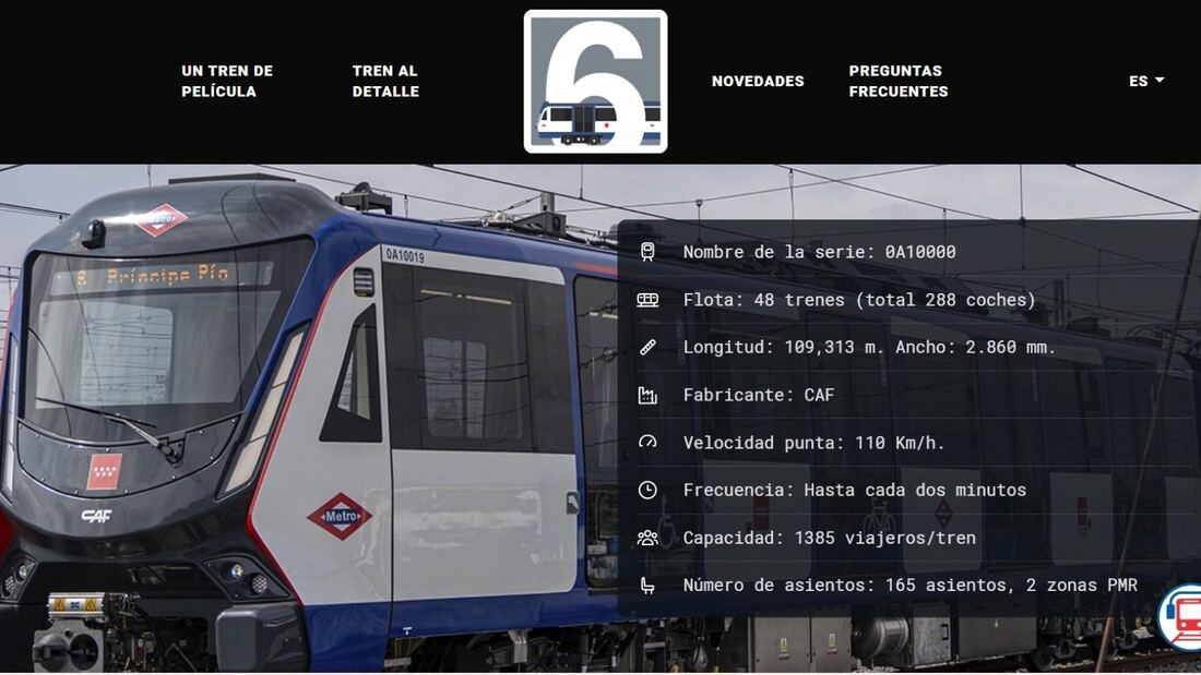 La web de Metro presenta los trenes sin conductor de la Línea 6